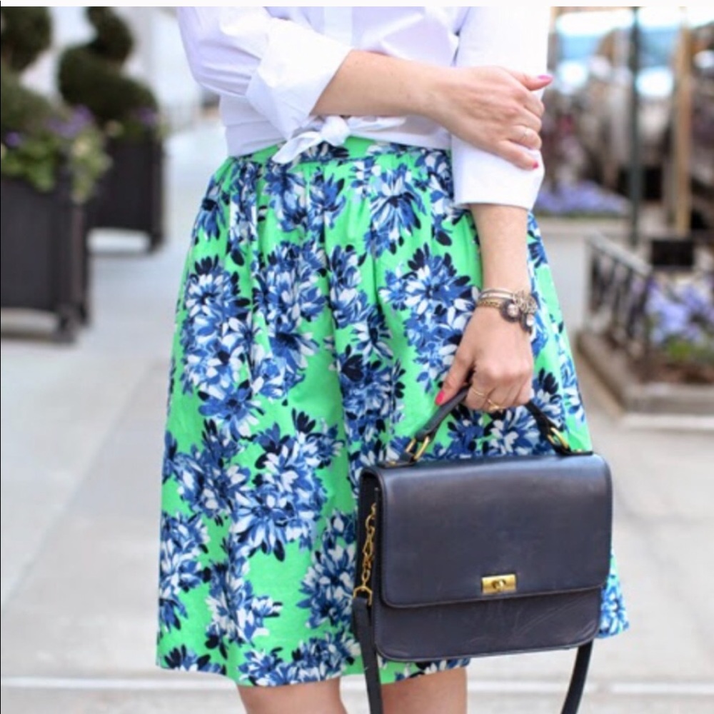 J.Crew •Patio skirt in photo floral